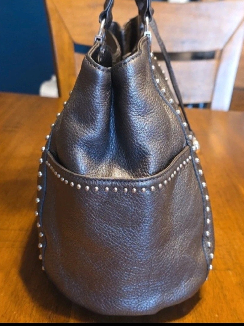 Brighton Andie Metallic Studded Shoulder Bag Pretty Tough Collection - Picture 3 of 15